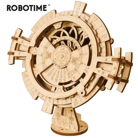 Robotime Creative DIY Calendar Wooden Model Building Kits Assembly Toy Gift for Children Adult Dropshipping  LK201