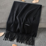 Soft Cashmere Scarves Women 2019 Autumn New Solid Color Wraps Thin Long Scarf with Tassel Casual Lady Winter Female Shawl