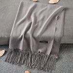 Soft Cashmere Scarves Women 2019 Autumn New Solid Color Wraps Thin Long Scarf with Tassel Casual Lady Winter Female Shawl