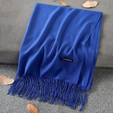 Soft Cashmere Scarves Women 2019 Autumn New Solid Color Wraps Thin Long Scarf with Tassel Casual Lady Winter Female Shawl