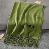 Soft Cashmere Scarves Women 2019 Autumn New Solid Color Wraps Thin Long Scarf with Tassel Casual Lady Winter Female Shawl