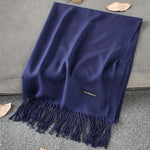 Soft Cashmere Scarves Women 2019 Autumn New Solid Color Wraps Thin Long Scarf with Tassel Casual Lady Winter Female Shawl
