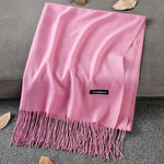 Soft Cashmere Scarves Women 2019 Autumn New Solid Color Wraps Thin Long Scarf with Tassel Casual Lady Winter Female Shawl