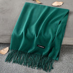 Soft Cashmere Scarves Women 2019 Autumn New Solid Color Wraps Thin Long Scarf with Tassel Casual Lady Winter Female Shawl