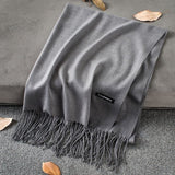Soft Cashmere Scarves Women 2019 Autumn New Solid Color Wraps Thin Long Scarf with Tassel Casual Lady Winter Female Shawl