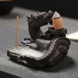 2019 hot Dragon Incense Burner Smoke Backflow Best Cone Censer incense Holder mini Office Desk Home Decor Teahouse Ornament