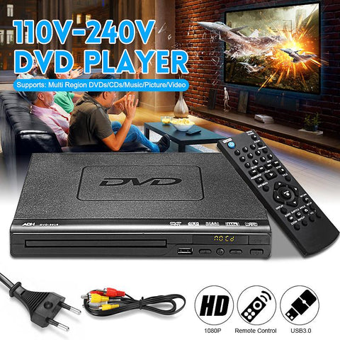 Professional 110V-240V USB Multiple Playback DVD Player ADH DVD CD SVCD VCD Disc Player Home Theatre System With Romote Control