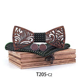 Wooden Bow Tie set and Handkerchief Bowtie Necktie Cravate Homme Noeud Papillon Corbatas Hombre Pajarita Gift for men Chirstmas