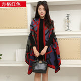 New 2019 luxury brsnd  women winter scarf warmer shawl ladies  plaid Blanket knit wrap Cashmere poncho capes female echarpe