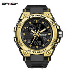 2019 new SANDA men's watch top brand luxury military sports watch men's waterproof S Shock digital watch relogio masculino